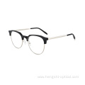 Newest Fashion Eyeglasses Eyewear Metal Acetate Frame Optical Glasses